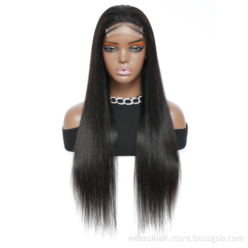 130% 150% 180% Wholesale 4X4 Lace Closure Wig Vendors,100% Cuticle Aligned Wig 4X4 Closure Natural Straight Human Hair Wigs